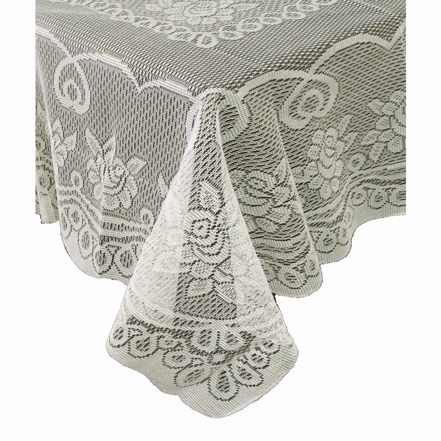 Rose Lace Polyester Tablecloth Cream 130 cm Square Tristar Online