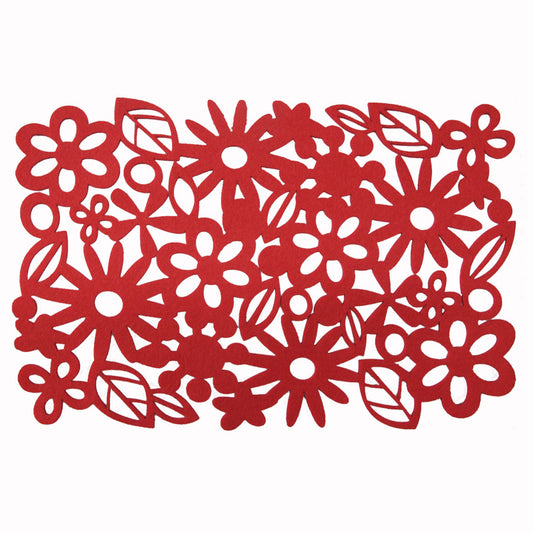 Choice Set of 4 Felt Rectangular Table Placemats Red Tristar Online