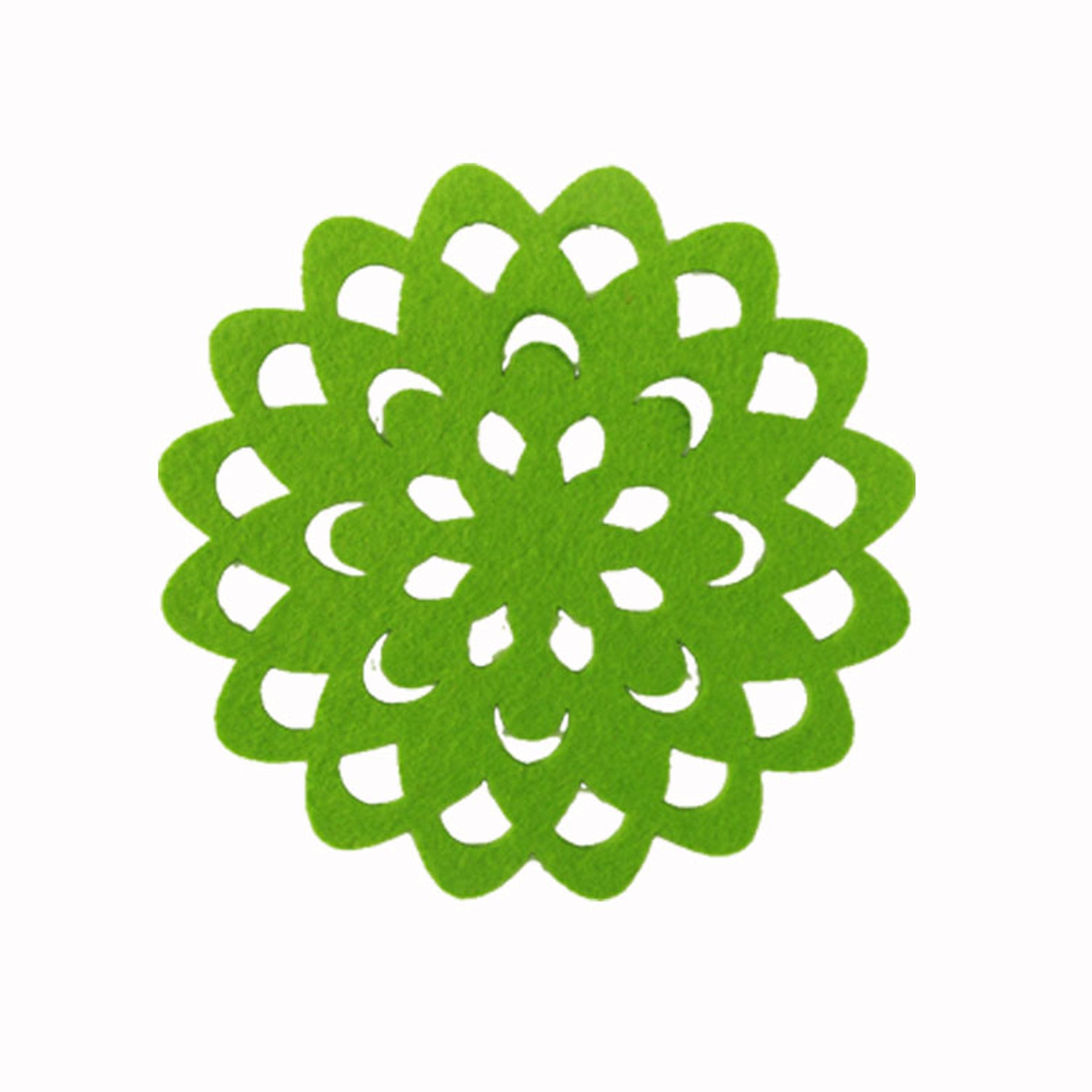 Choice Set of 4 Felt Round Table Coasters Green Tristar Online