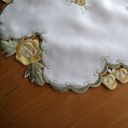Set of 2 Embroidered Doilies Floral 8 Tristar Online