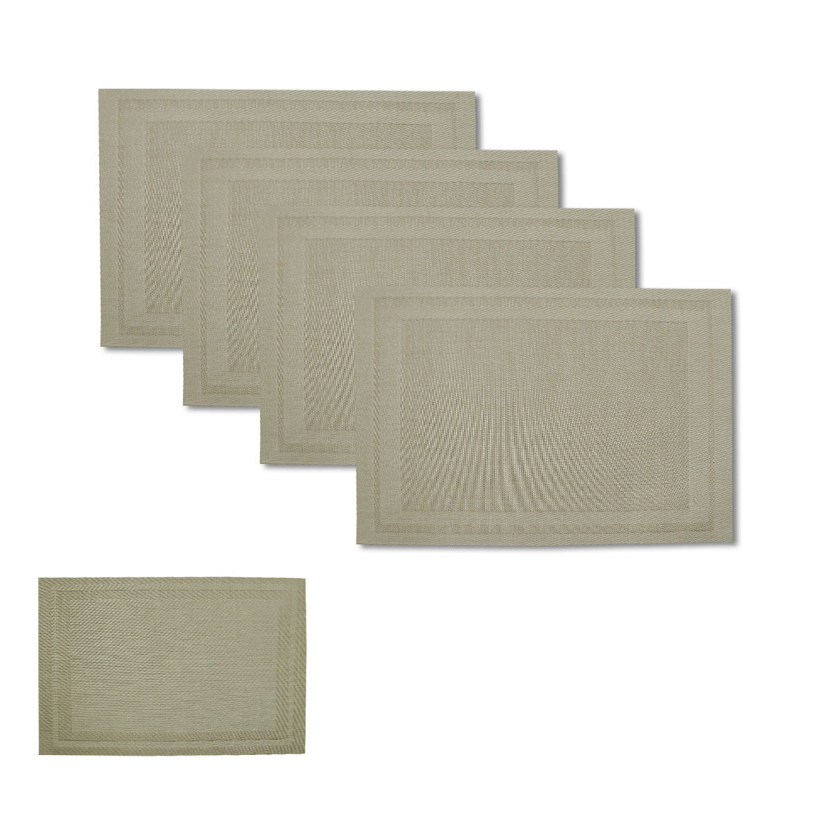 Choice Set of 4 Reversible PVC Table Placemats Harper Latte Tristar Online