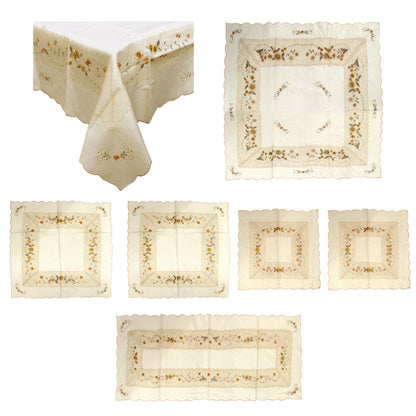 Set of 7 Embroidered Daisy Table Decorative Set Tristar Online