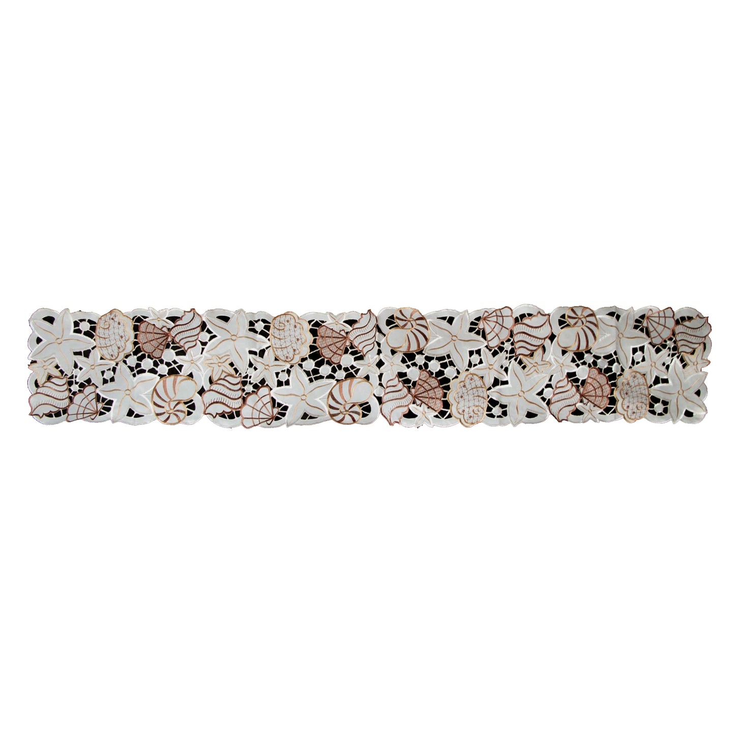 Shell Embroidered Table Runner 33 x 170cm Tristar Online