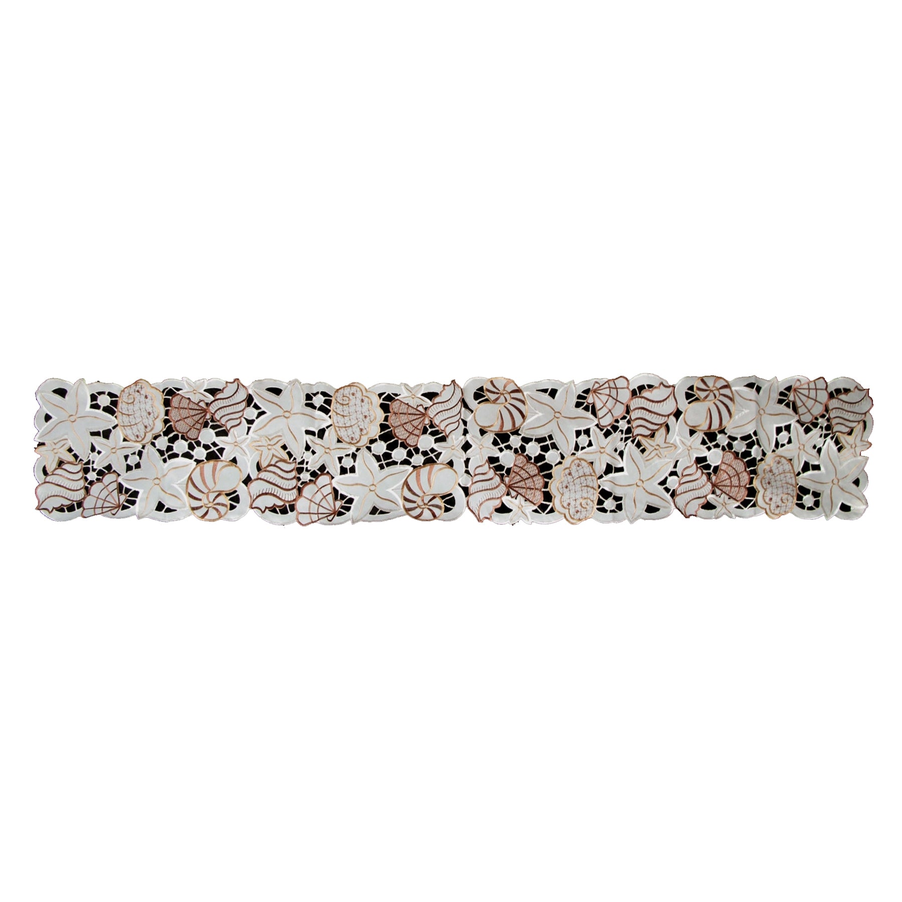 Shell Embroidered Table Runner 33 x 170cm Tristar Online