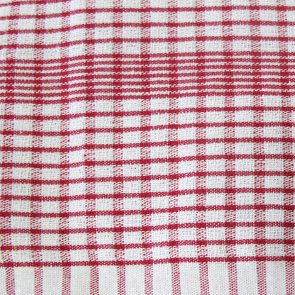 Set of 3 Jumbo Cotton Checkered Tea Towels 60 x 90 cm Red Tristar Online