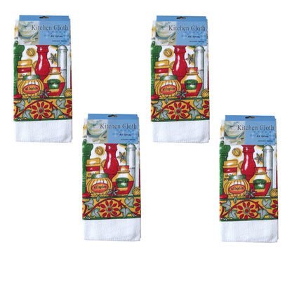 Set of 4 Microfibre Printed Tea Towels All Pieces Tristar Online