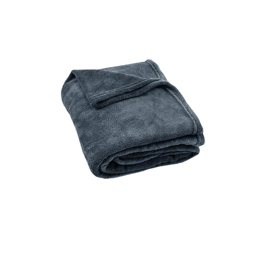 Light Weight Coral Fleece Throw Rug 150x200 cm Charcoal Tristar Online