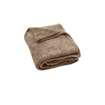 Light Weight Coral Fleece Throw Rug 150x200 cm Latte Tristar Online