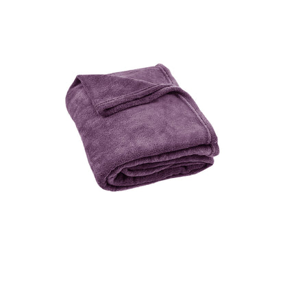 Light Weight Coral Fleece Throw Rug 150x200 cm Mauve Tristar Online