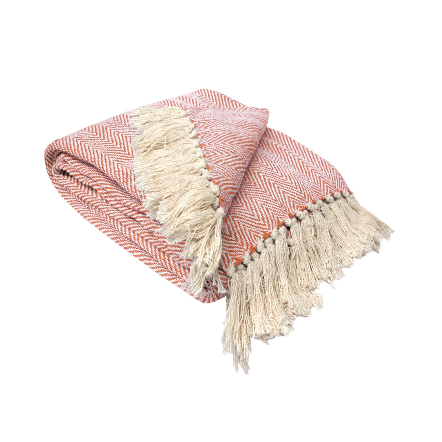 Herringbone Extra Large Throw Rug Orange Tristar Online