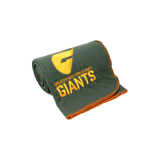 AFL Licensed Polar Fleece Throw GWS Giants Embroidered Tristar Online