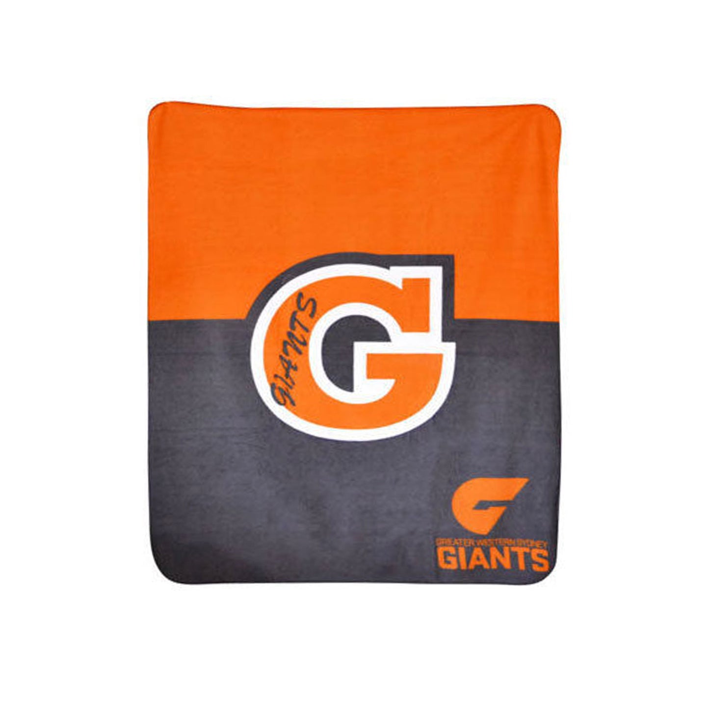 AFL Licensed Polar Fleece Throw GWS Giants Print Tristar Online