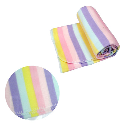 Funky Cute Polar Fleece Throw Rug Pastel Stripes Tristar Online