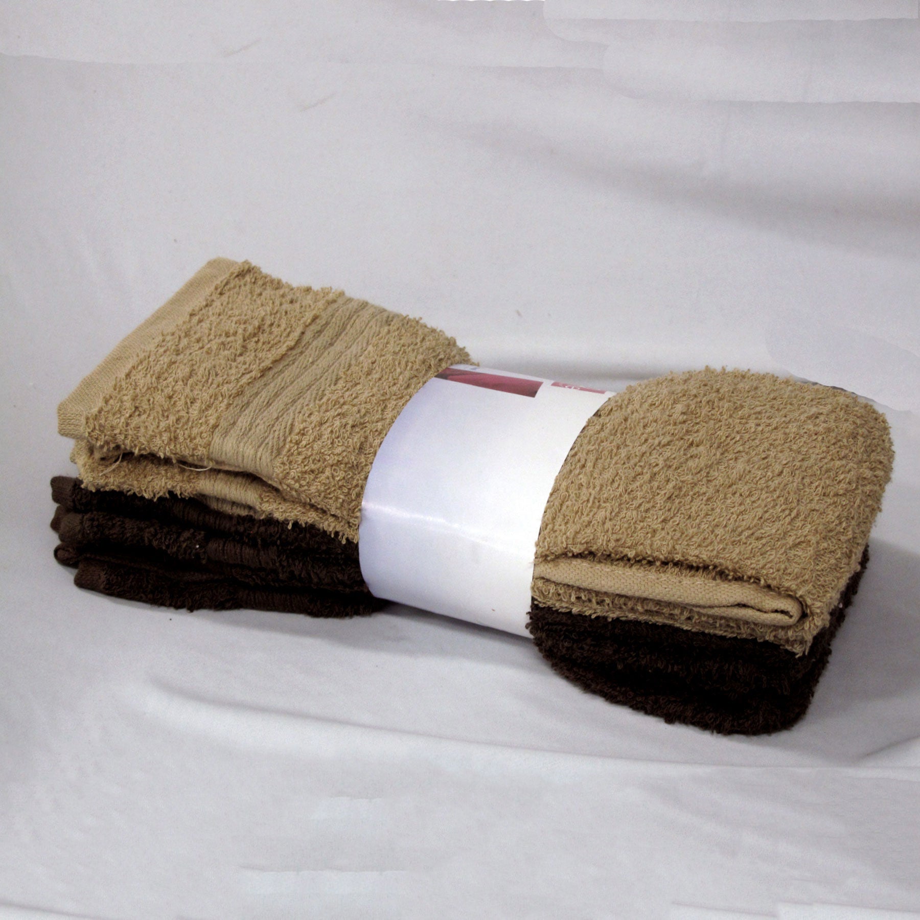 Set of 4 Budget Cotton Hand Towels 42 x 67 cm Chocolate Latte Tristar Online