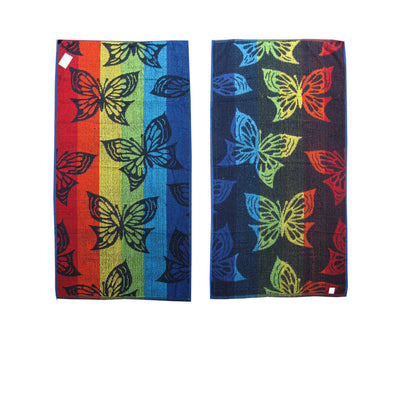 Set of 4 Imperfect Jacquard Terry Beach Towels Butterfly Tristar Online