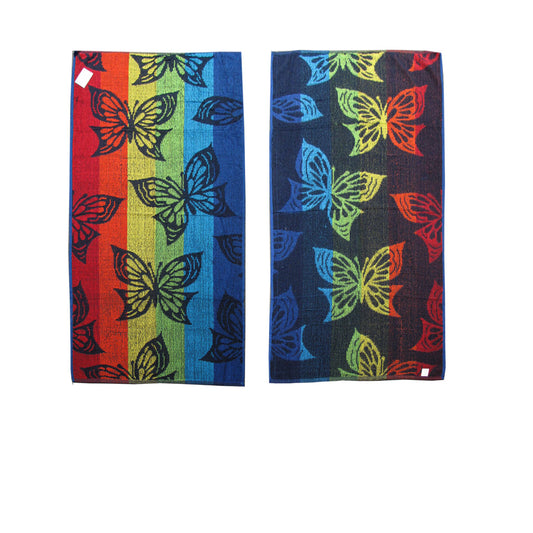 Set of 4 Imperfect Jacquard Terry Beach Towels Butterfly Tristar Online