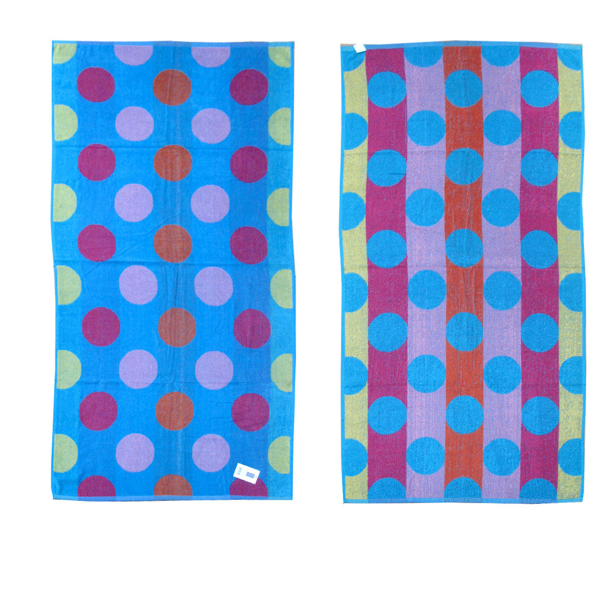 Jacquard Velour Reversible Beach Towel Blue Circles Tristar Online