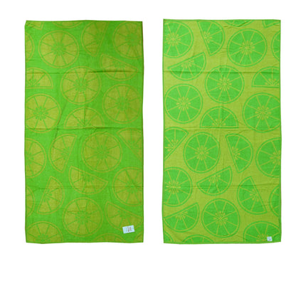 Jacquard Velour Reversible Beach Towel Lime Cirtus Tristar Online