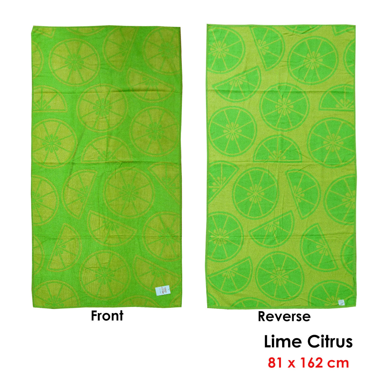 Jacquard Velour Reversible Beach Towel Lime Cirtus Tristar Online