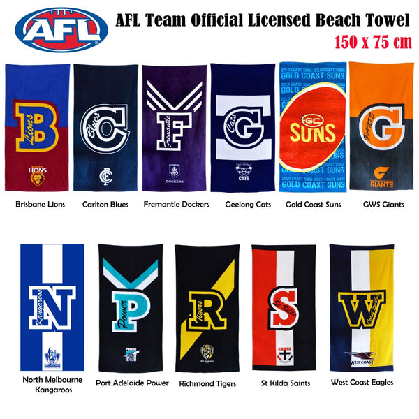AFL Licensed Cotton Beach Towel GWS Giants Tristar Online