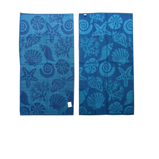 Set of 4 Imperfect Jacquard Terry Beach Towels Star Fish Tristar Online