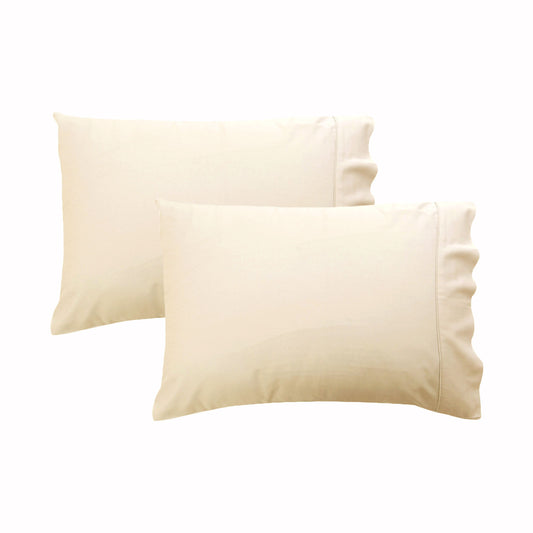 280TC Luxury Percale Standard Pillowcases Ecru Tristar Online