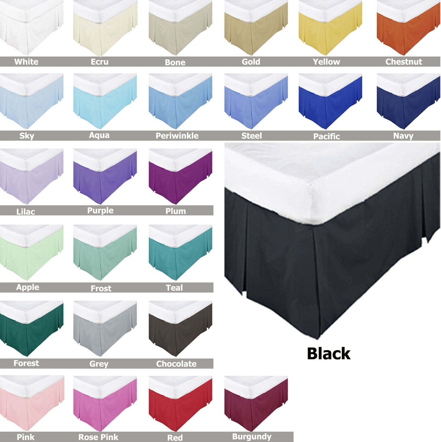 ASSUN Box Pleated Valance Ecru KING SINGLE Tristar Online
