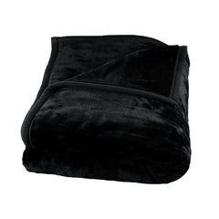 1000GSM Luxury Quality 2 Ply Mink Blanket Black 200 x 240 cm Tristar Online