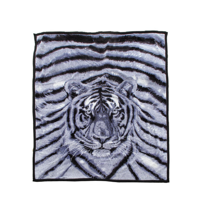 1000GSM White Tiger Luxury Quality 2 Ply Mink Blanket 200 x 240 cm Tristar Online