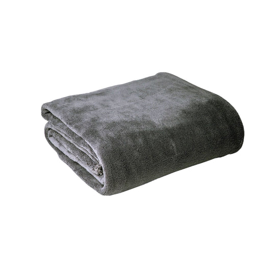 Hotel Living Super Soft Coral Fleece Blanket Single Grey Tristar Online