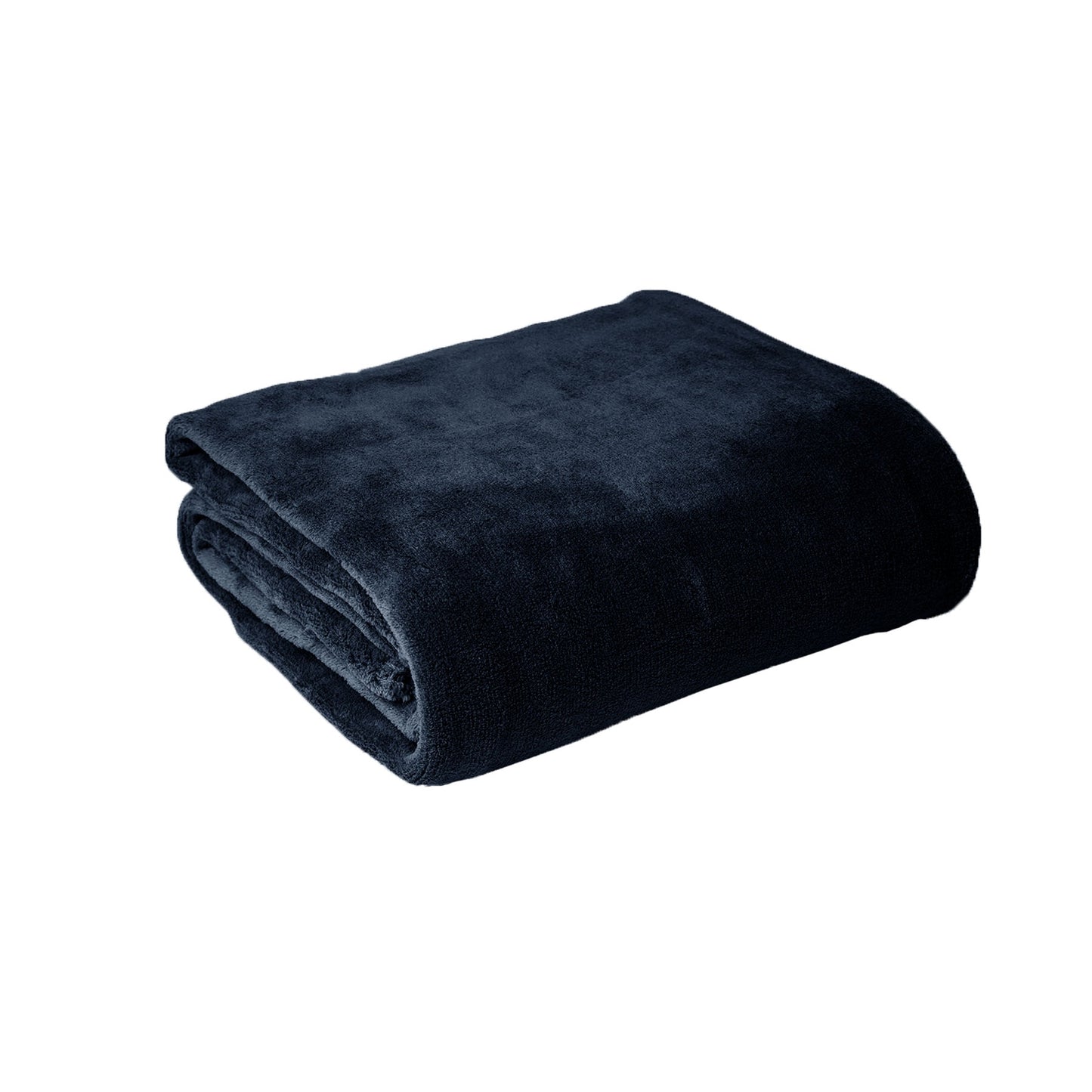 Hotel Living Super Soft Coral Fleece Blanket Single Navy Tristar Online