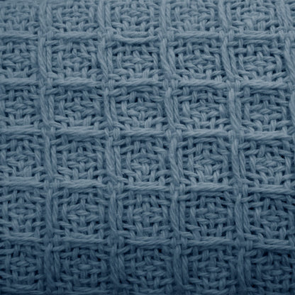 Cotton Waffle Blanket Dusk Blue Single Tristar Online