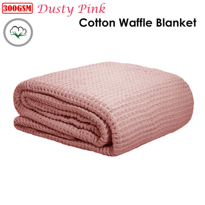 Cotton Waffle Blanket Dusty Pink King Tristar Online