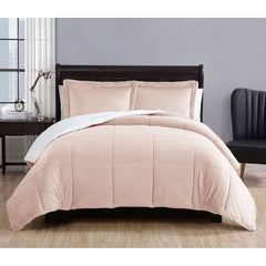 3 Piece Micro Mink Comforter Set Apricot Queen Tristar Online