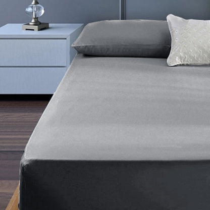 400TC Cotton Percale King Single Combo Set 50cm Wall Grey Tristar Online
