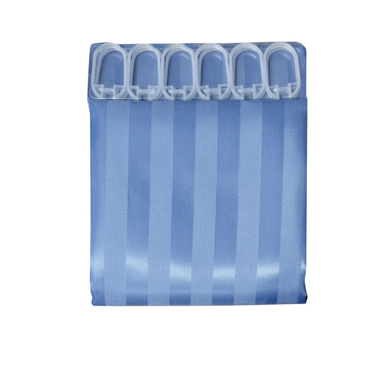Jacquard Stripe Shower Curtain Blue Stone Tristar Online