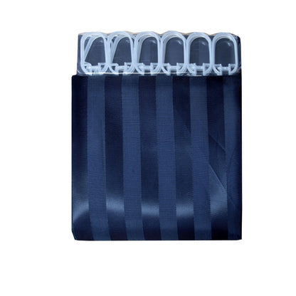 Jacquard Stripe Shower Curtain Navy Tristar Online