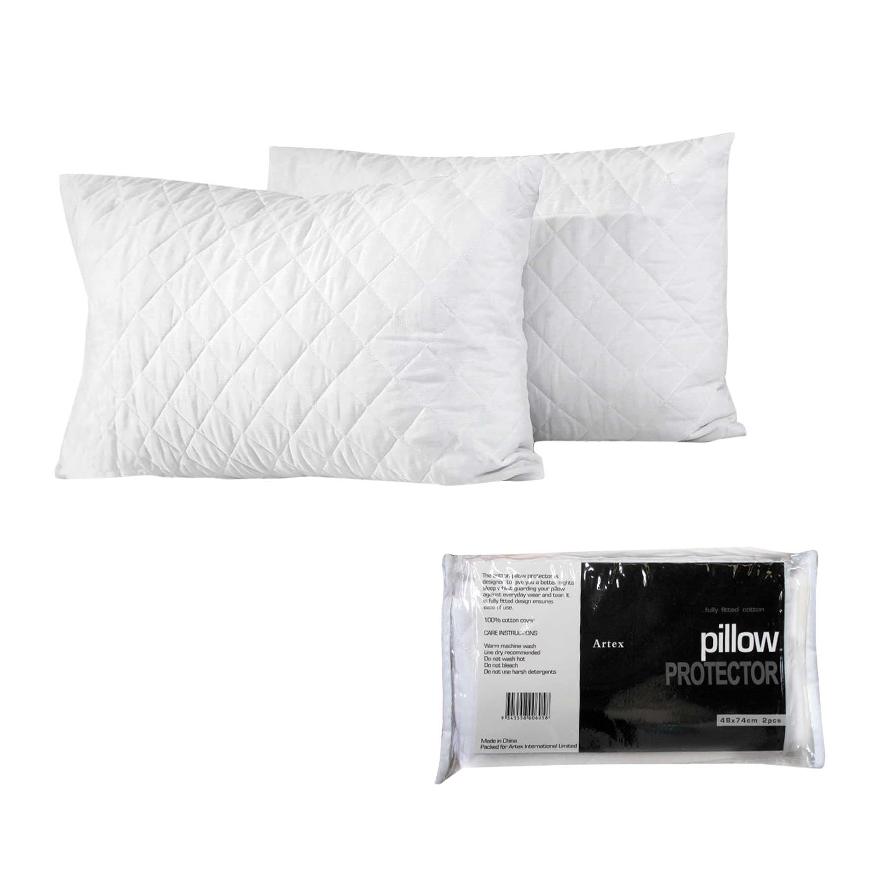 Artex Pair of Cotton Standard Pillow Protectors Tristar Online