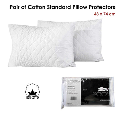 Artex Pair of Cotton Standard Pillow Protectors Tristar Online