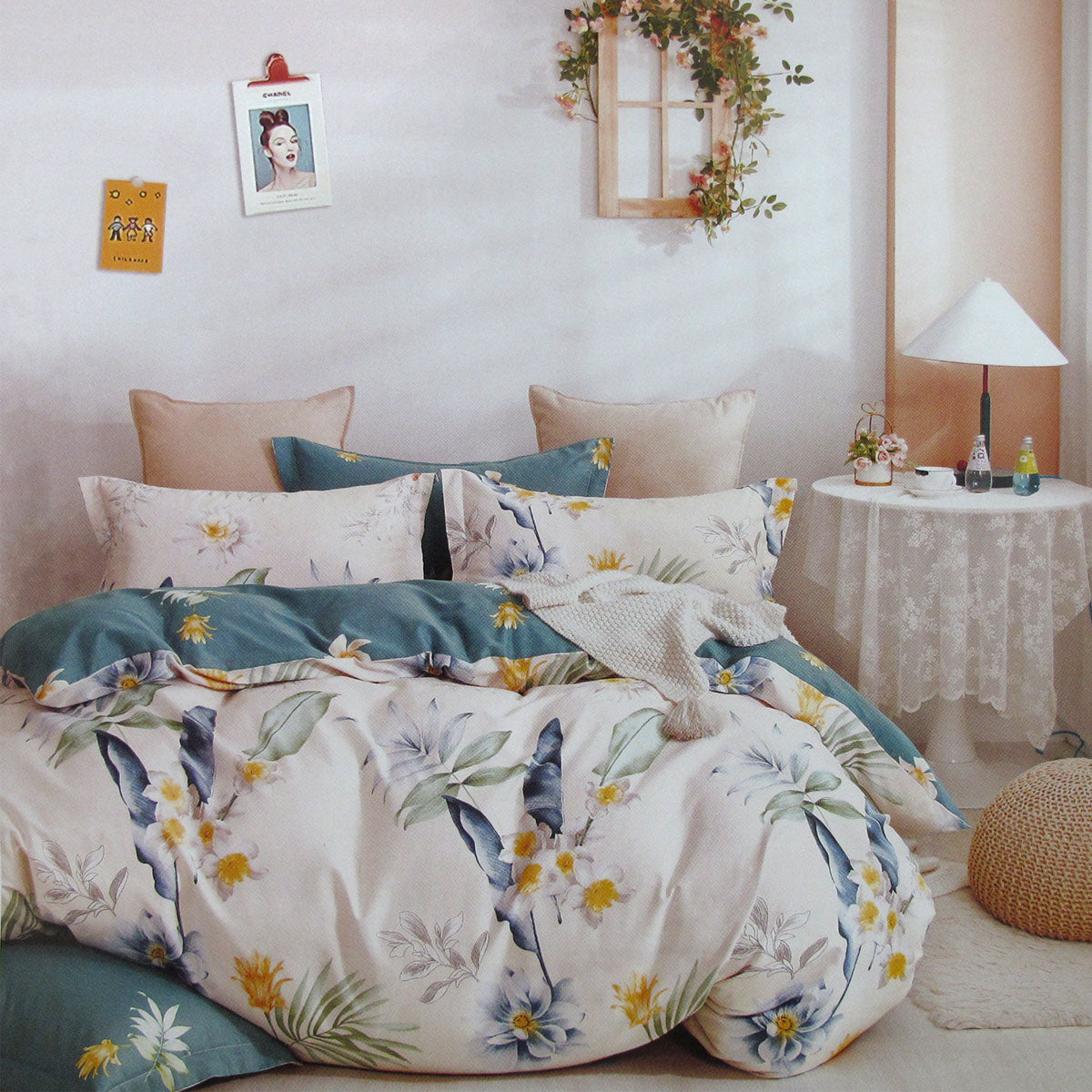 Chloe Home 100% Cotton Reversible Quilt Cover Set Queen Tristar Online