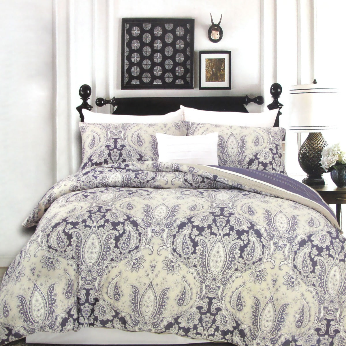 250TC Cotton Reversible Quilt Cover Set Elizabeth Queen Tristar Online