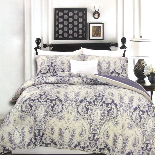 250TC Cotton Reversible Quilt Cover Set Elizabeth Queen Tristar Online