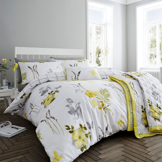 Flora Yellow Quilt Cover Set Super King Tristar Online
