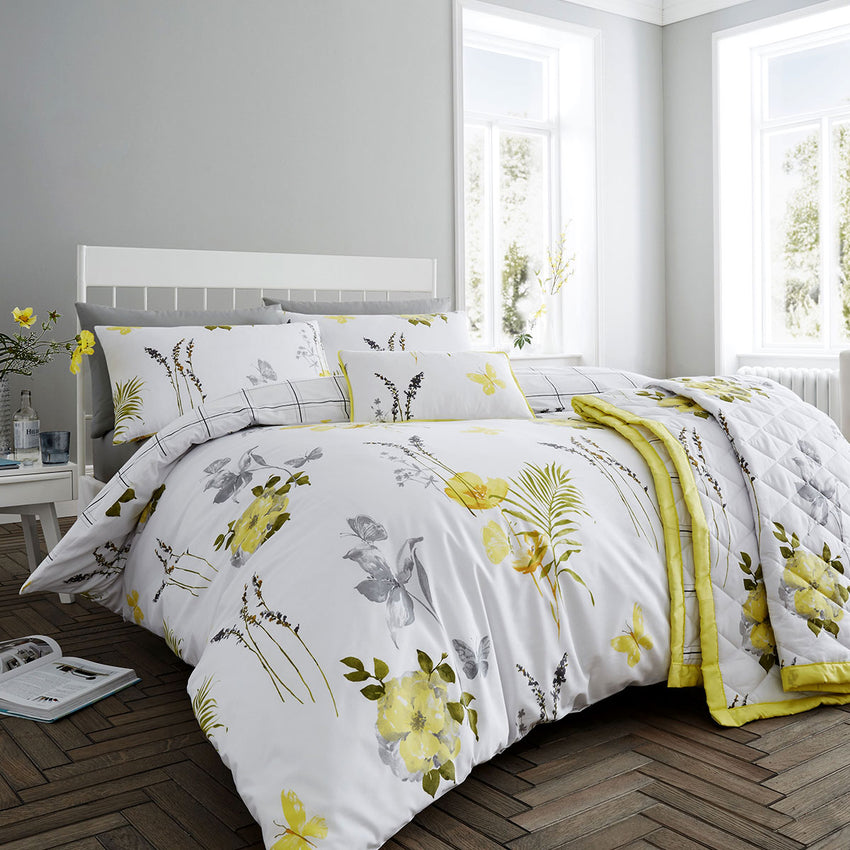 Flora Yellow Quilt Cover Set Super King Tristar Online