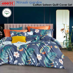 400TC Cotton Sateen Quilt Cover Set Mirade Garden Queen Tristar Online