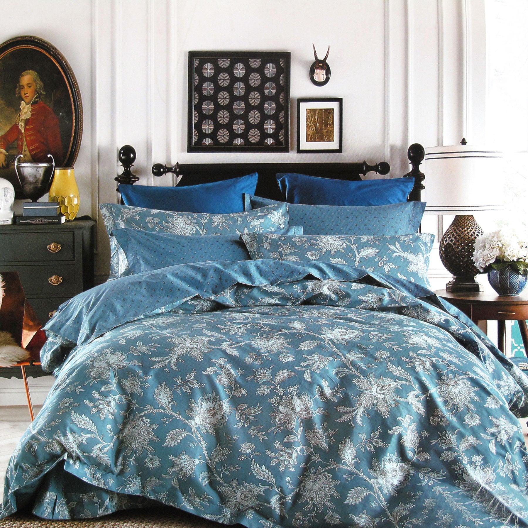250TC Oliver Cotton Reversible Quilt Cover Set Queen Tristar Online