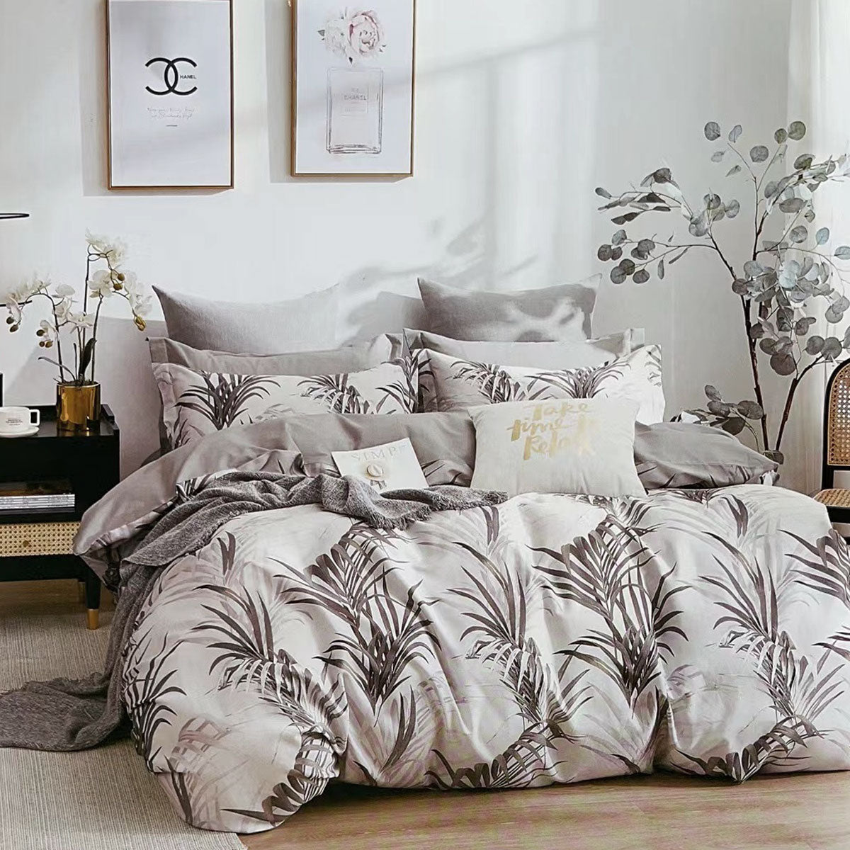 Palm Bay 100% Cotton Reversible Quilt Cover Set King Tristar Online