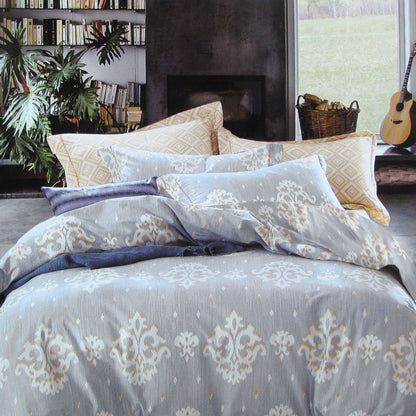 250TC Royal Damask Cotton Quilt Cover Set Queen Tristar Online