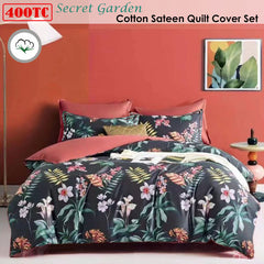 400TC Cotton Sateen Quilt Cover Set Secret Garden King Tristar Online