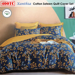 400TC Cotton Sateen Quilt Cover Set Xanthia King Tristar Online